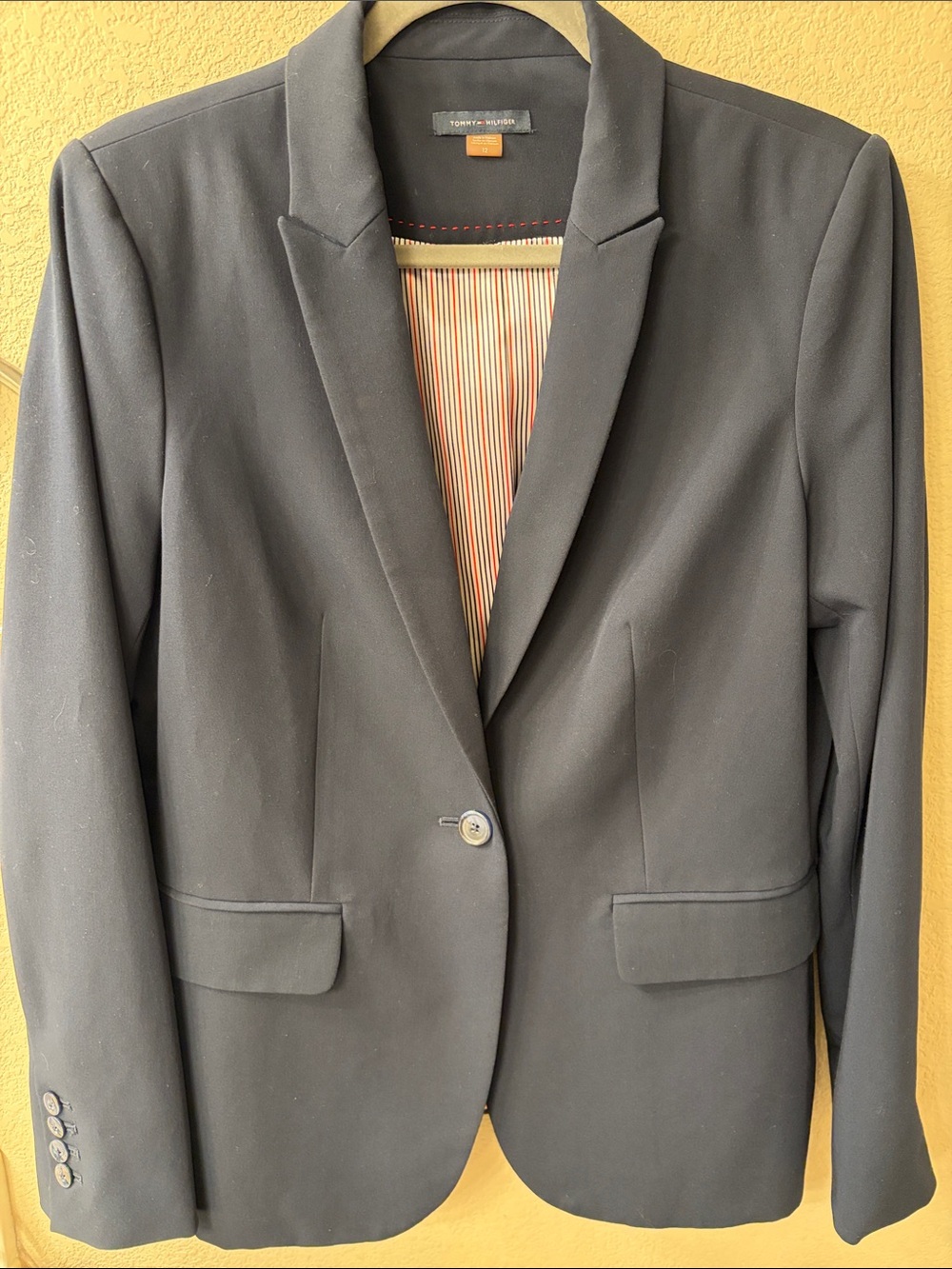 Tommy Hilfiger Black Single-Button Women's Blazer
